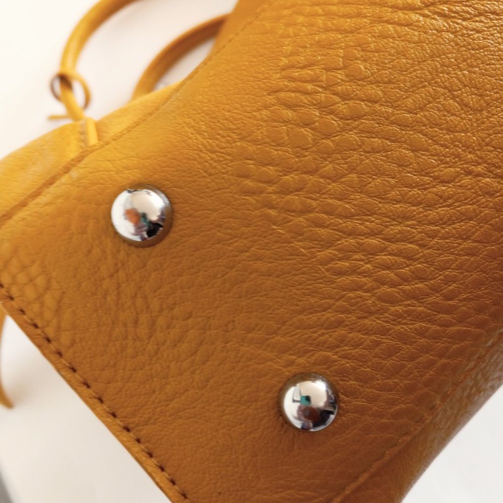 Charming Charlie Mustard Colored Handbag Purse GUC - Picture 2 of 9